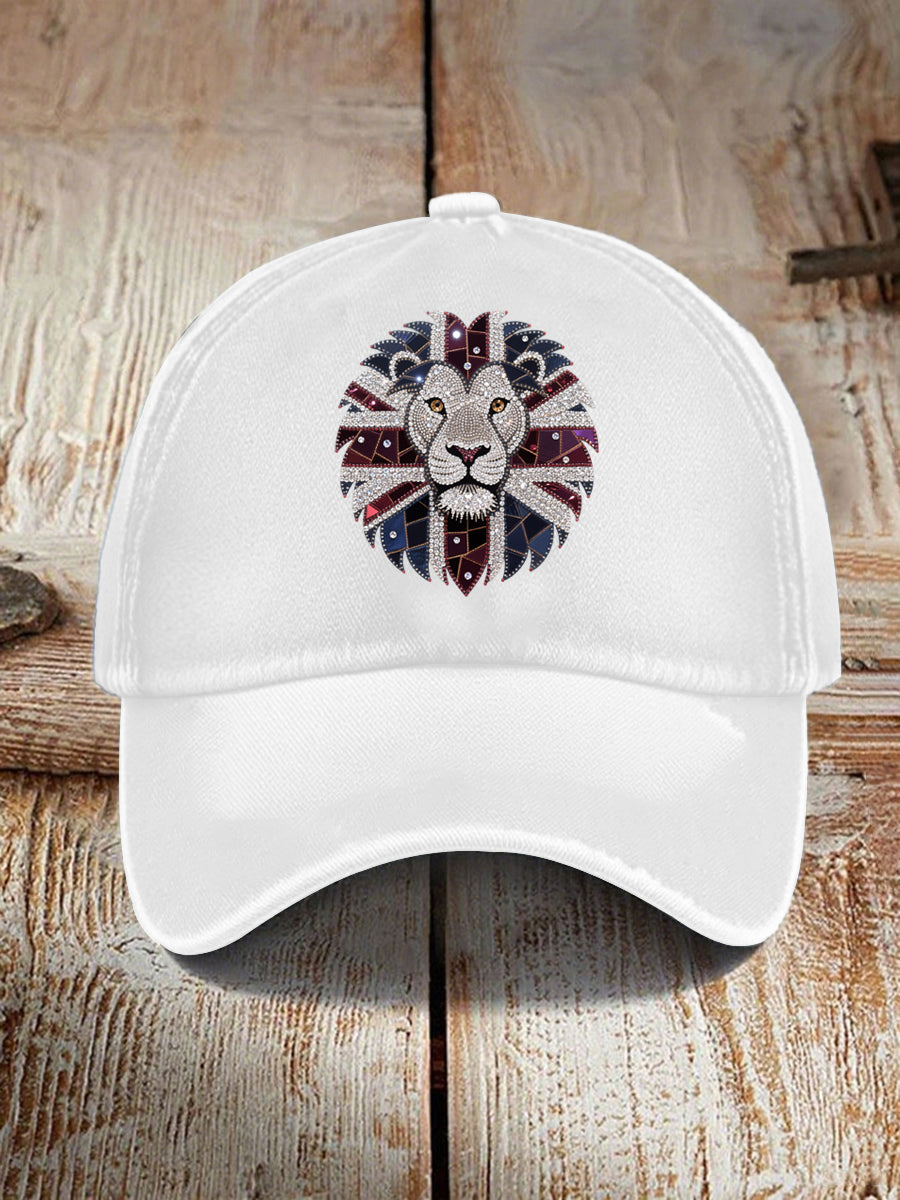 Unisex British imitation diamond hot-drilling Print Hat