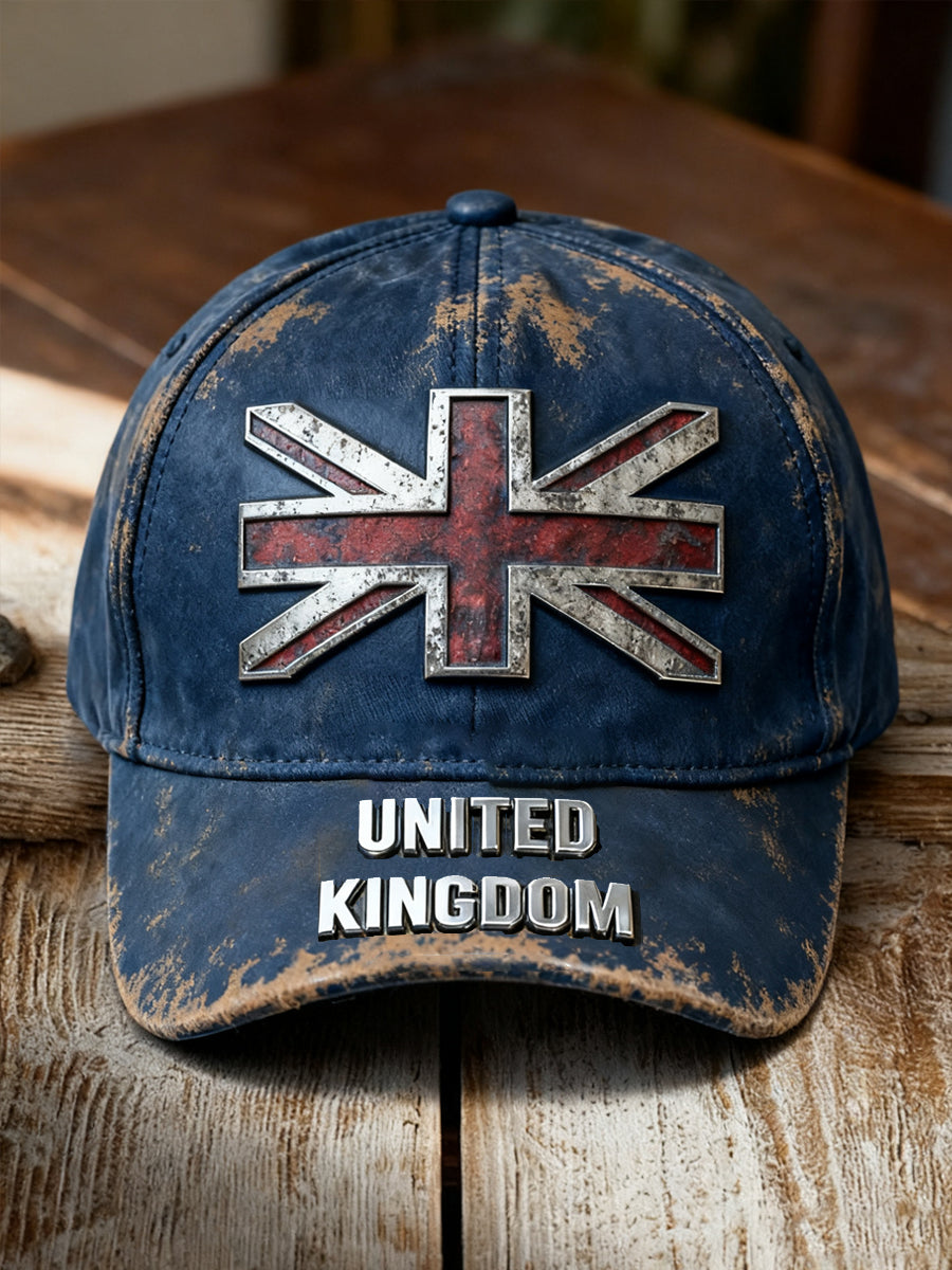 Unisex Vintage UK Flag Print Hat