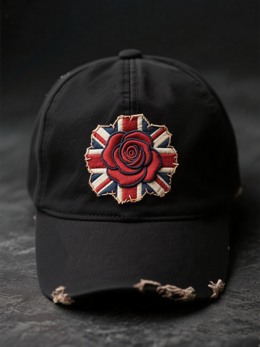 Unisex British Rose Printed Hat-1