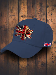 Unisex UK Flag Lion Printed Hat-3