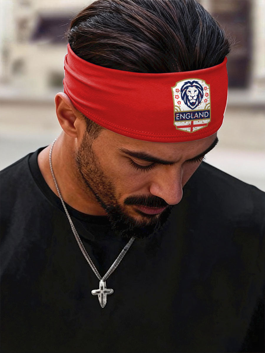 England Football Lover Printed Sports Headband-1