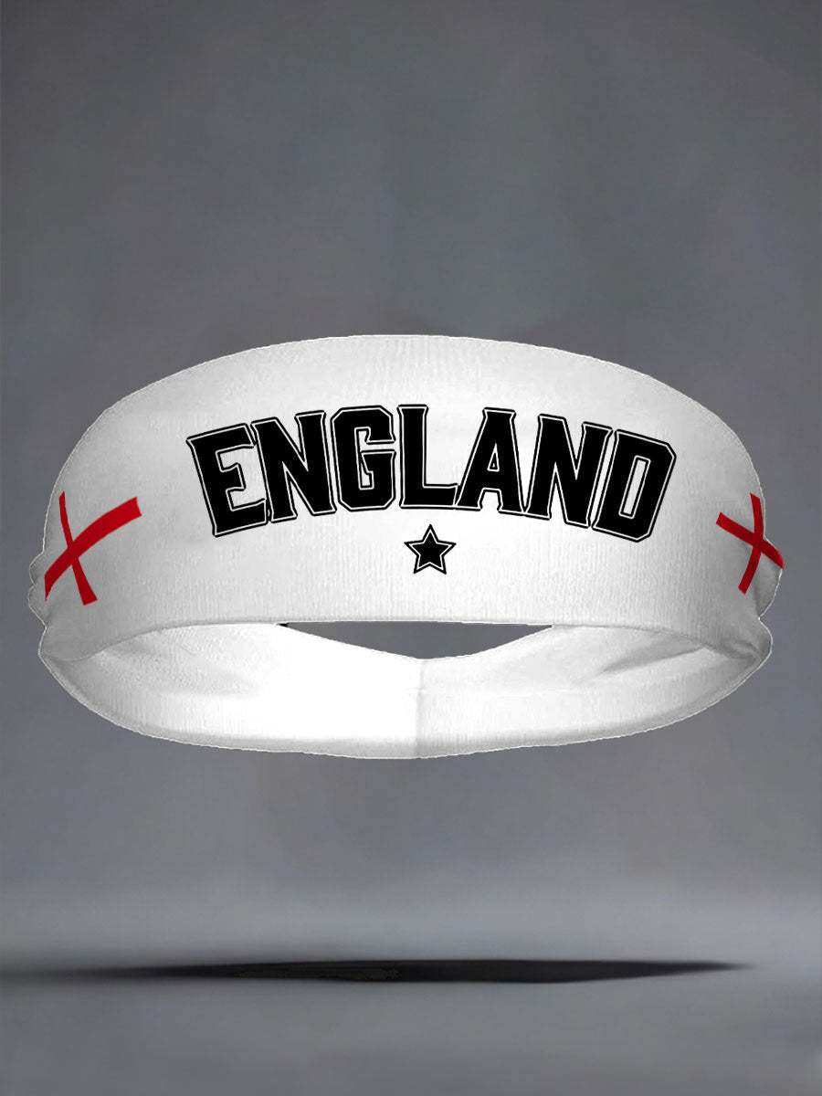 England Football Lover Printed Sports Headband
