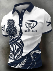 Men's Scotland Rugby Lover Printed Casual Tops