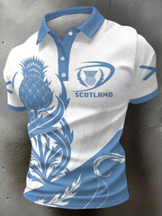 Men's Scotland Rugby Lover Printed Casual Tops