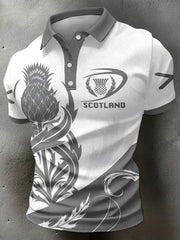 Men's Scotland Rugby Lover Printed Casual Tops