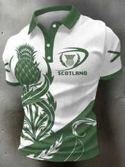 Men's Scotland Rugby Lover Printed Casual Tops