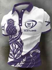 Men's Scotland Rugby Lover Printed Casual Tops