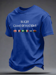 Men's Rugby Lover Game of Nations Printed T-shirt