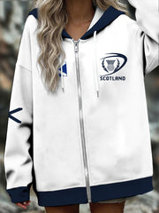 Women's Scotland Rugby Lover Printed Coat