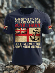 Men's British Veteran imitation cotton short-sleeved T-shirt-2