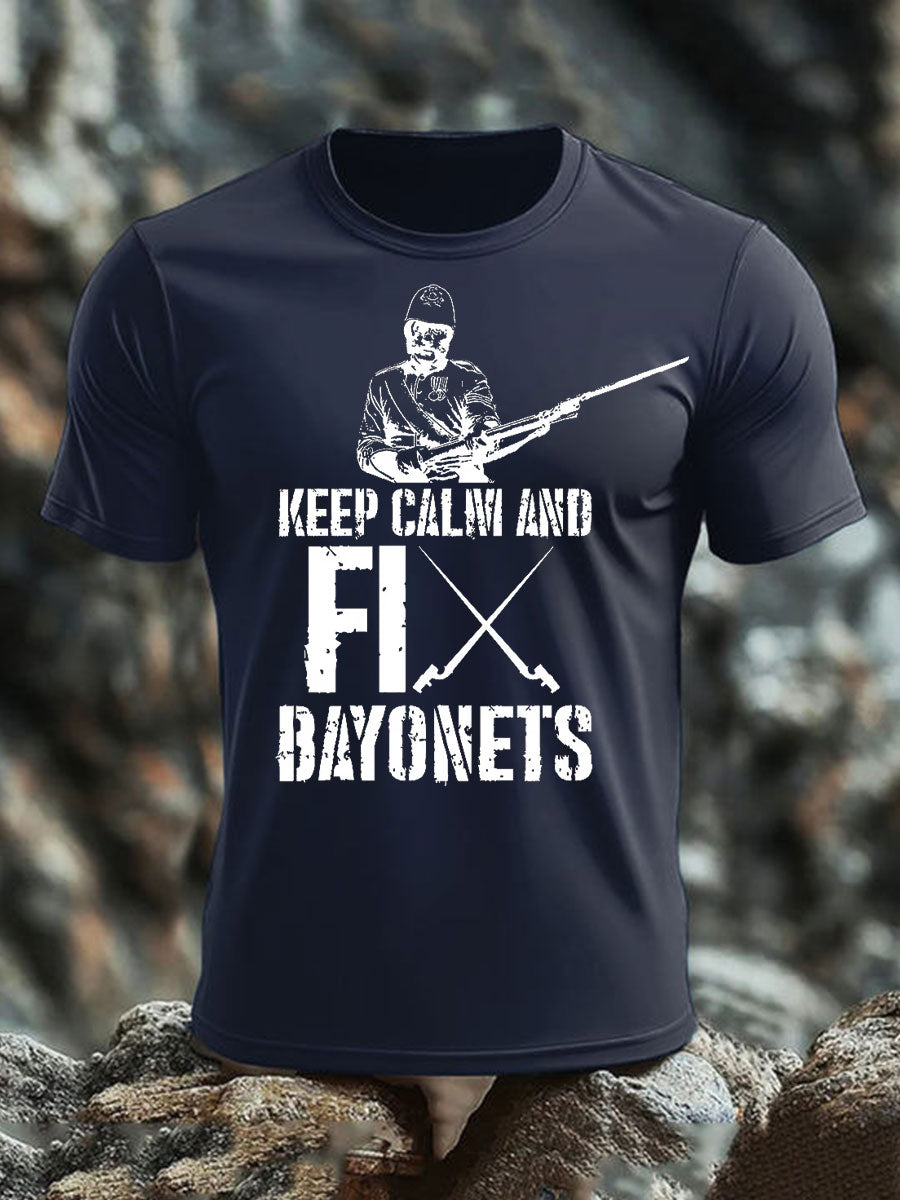 Men's British Veteran imitation cotton short-sleeved T-shirt-2