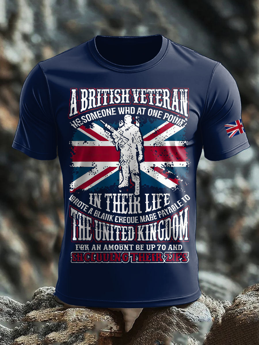 Men's British Veteran short sleeves t-shirt-1