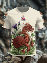 Men's UK Scotland England Northern Ireland Wales Flag Art Printed T-shirt