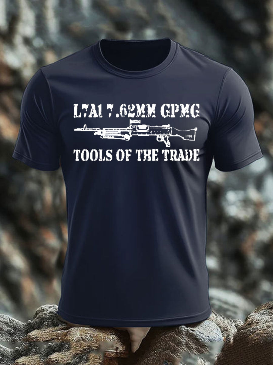 Men's British Veteran imitation cotton short-sleeved T-shirt-2