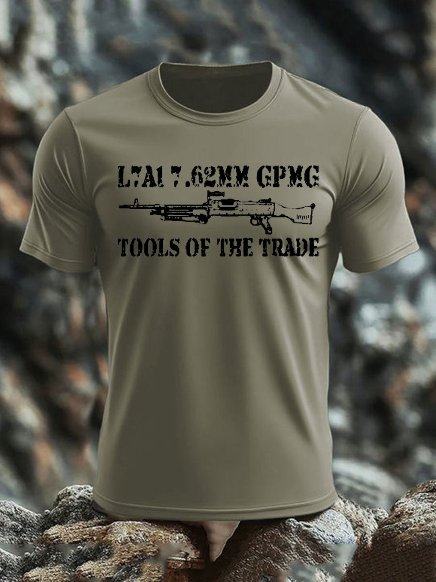 Men's British Veteran imitation cotton short-sleeved T-shirt-3