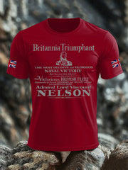 Men's British Veteran imitation cotton short-sleeved T-shirt-4