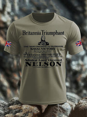 Men's British Veteran imitation cotton short-sleeved T-shirt-3