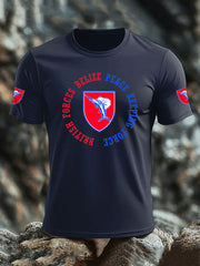 Men's British Veteran imitation cotton short-sleeved T-shirt-1