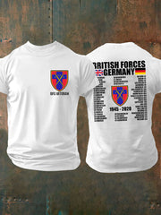 Men's British Veteran imitation cotton short-sleeved T-shirt-2