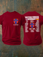 Men's British Veteran imitation cotton short-sleeved T-shirt-4