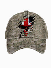 Unisex UK Flag Camouflage Skull Print Hat-1