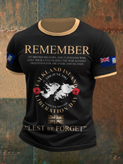 Men's Falklands War UK Flag Printed T-shirt