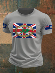 Men's Falklands War UK Flag Printed T-shirt-3