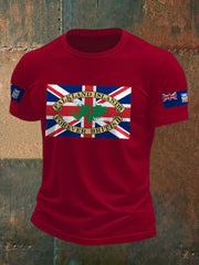 Men's Falklands War UK Flag Printed T-shirt-4