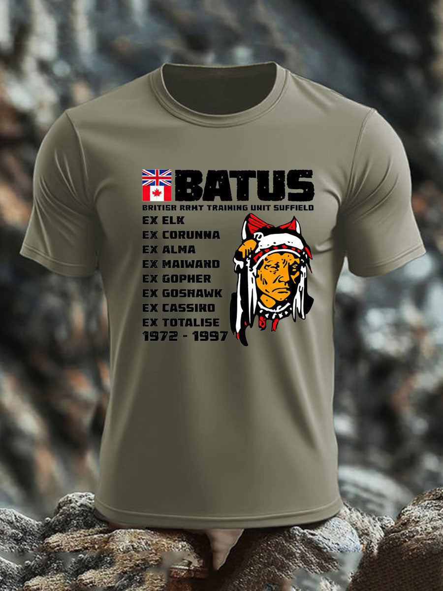 Men's British Veteran imitation cotton short-sleeved T-shirt-3