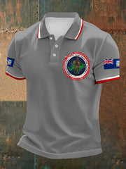 Men's Falklands War UK Flag Printed Casual Tops-3
