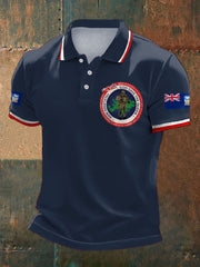 Men's Falklands War UK Flag Printed Casual Tops-5