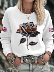 Women's UK Flag Art Printed Sweatshirt-1