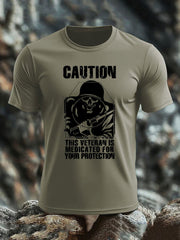 Men's British Veteran imitation cotton short-sleeved T-shirt-2