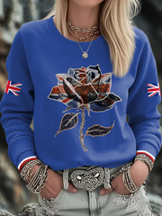 Women's UK Flag Art Printed Sweatshirt-4