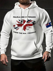 Men's Falklands War UK Flag Printed Hoodie-1