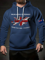 Men's Falklands War UK Flag Printed Hoodie-4
