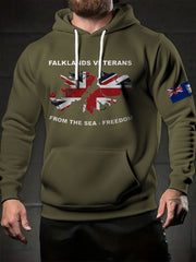 Men's Falklands War UK Flag Printed Hoodie-3