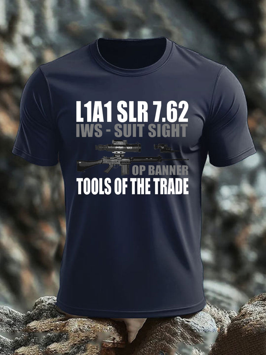 Men's British Veteran imitation cotton short-sleeved T-shirt-1