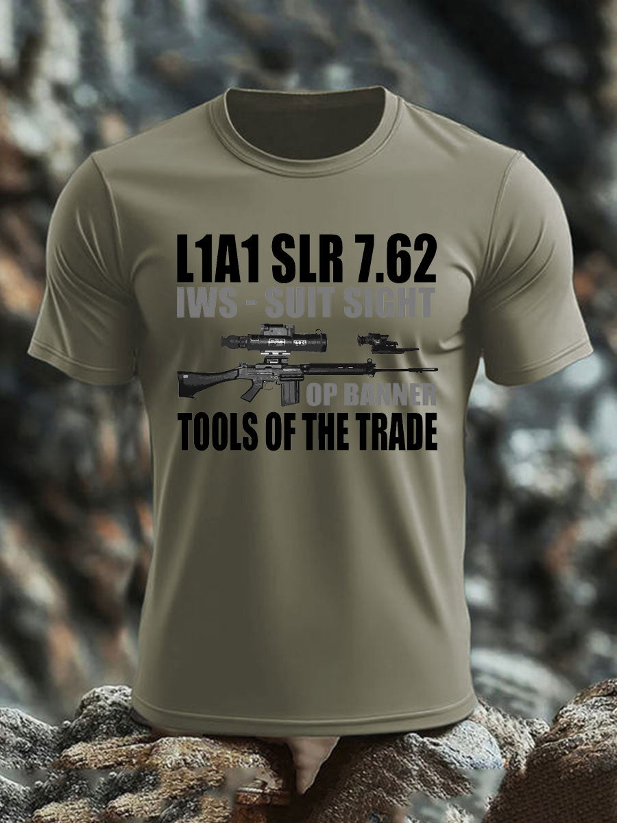 Men's British Veteran imitation cotton short-sleeved T-shirt-3