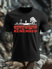 Men's Remembrance Day imitation cotton short-sleeved T-shirt-1