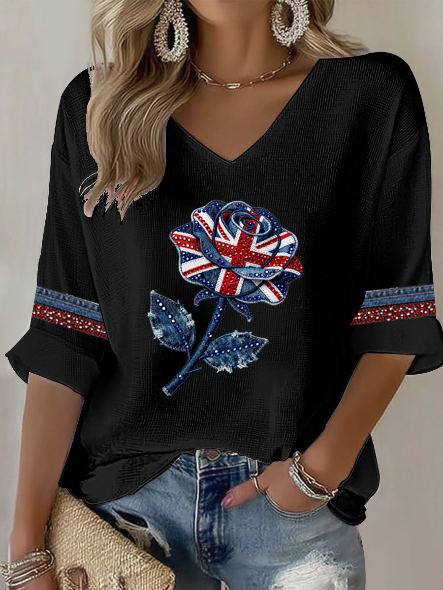 British style imitation denim rhinestone hot-drill-1