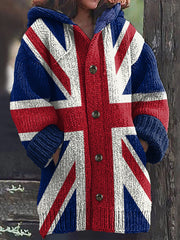 Women's Union Jack Cardigan Hoodie