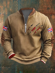 Men's UK Flag Art Printed Sweatshirt-3
