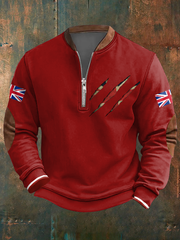 Men's UK Flag Art Printed Sweatshirt-4