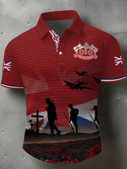 Men's Remembrance Day Lest We Forget Short Sleeve Shirt-1