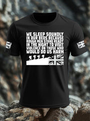Men's British Veteran imitation cotton short-sleeved T-shirt