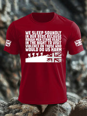 Men's British Veteran imitation cotton short-sleeved T-shirt-2