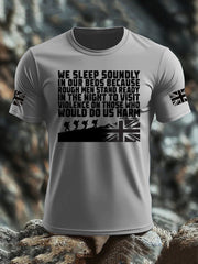 Men's British Veteran imitation cotton short-sleeved T-shirt-4