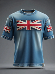 Unisex Union Jack printed short sleeves t-shirt