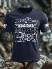 Men's British Veteran imitation cotton short-sleeved T-shirt-1